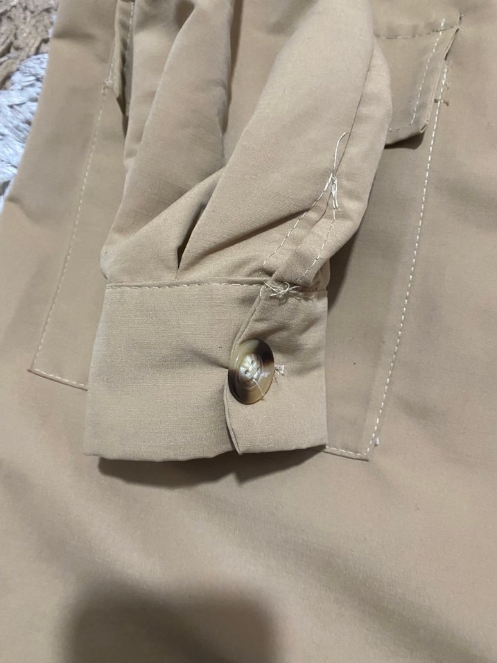 Bej Uzun Boy Kadın Trençkot - Görsel 4