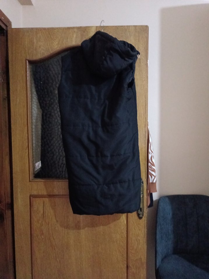 Fermuarlı Siyah Uzun Kesim Kadın Yelek - Görsel 2