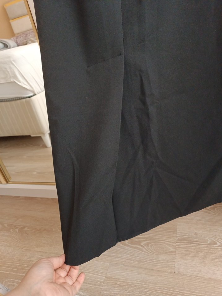 Siyah Uzun Düz Kesim Etek - Görsel 3