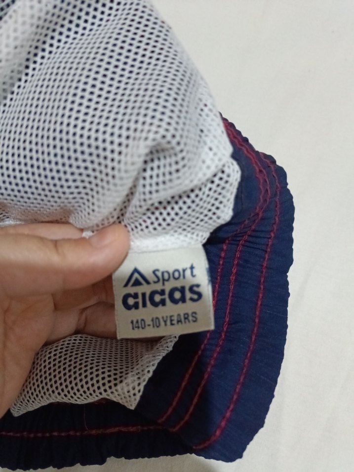 Erkek Bordo Detaylı Nakışlı Deniz Şort - Görsel 4