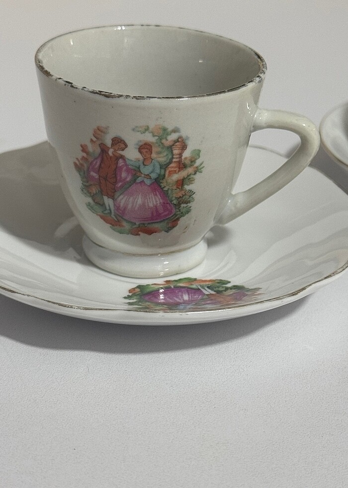 Antika Çin damgalı ikili fincan - Görsel 5