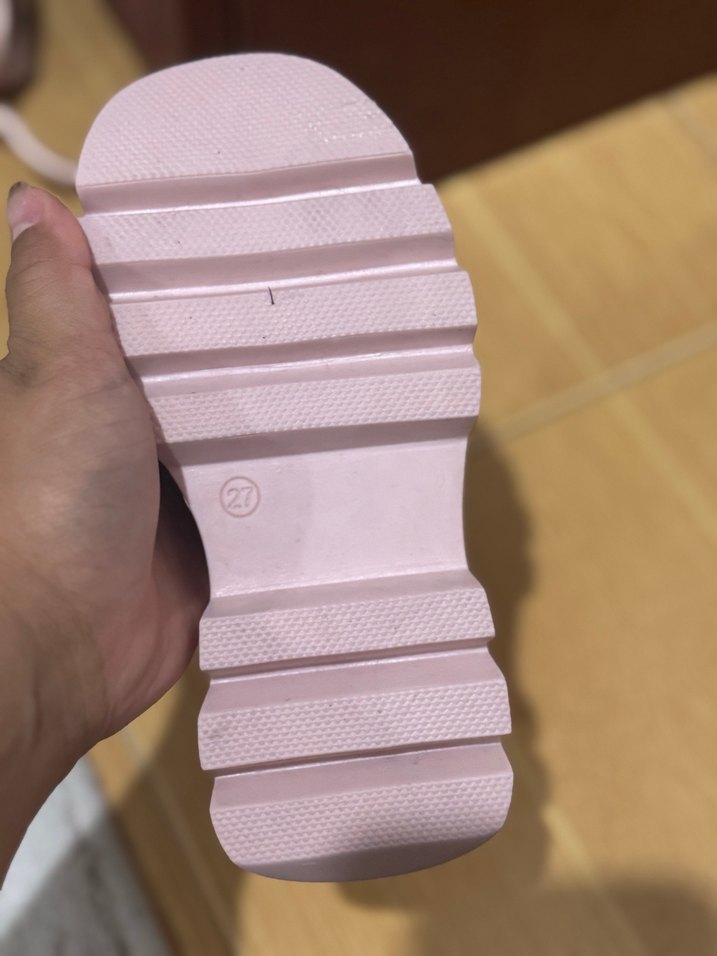 Zincir Detaylı Pembe Platform çocuk Bot - Görsel 4