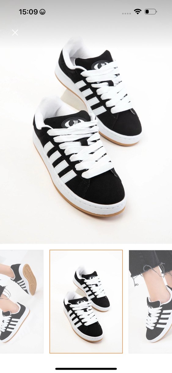 Siyah Beyaz Bağcıklı Spor Ayakkabı - Görsel 3