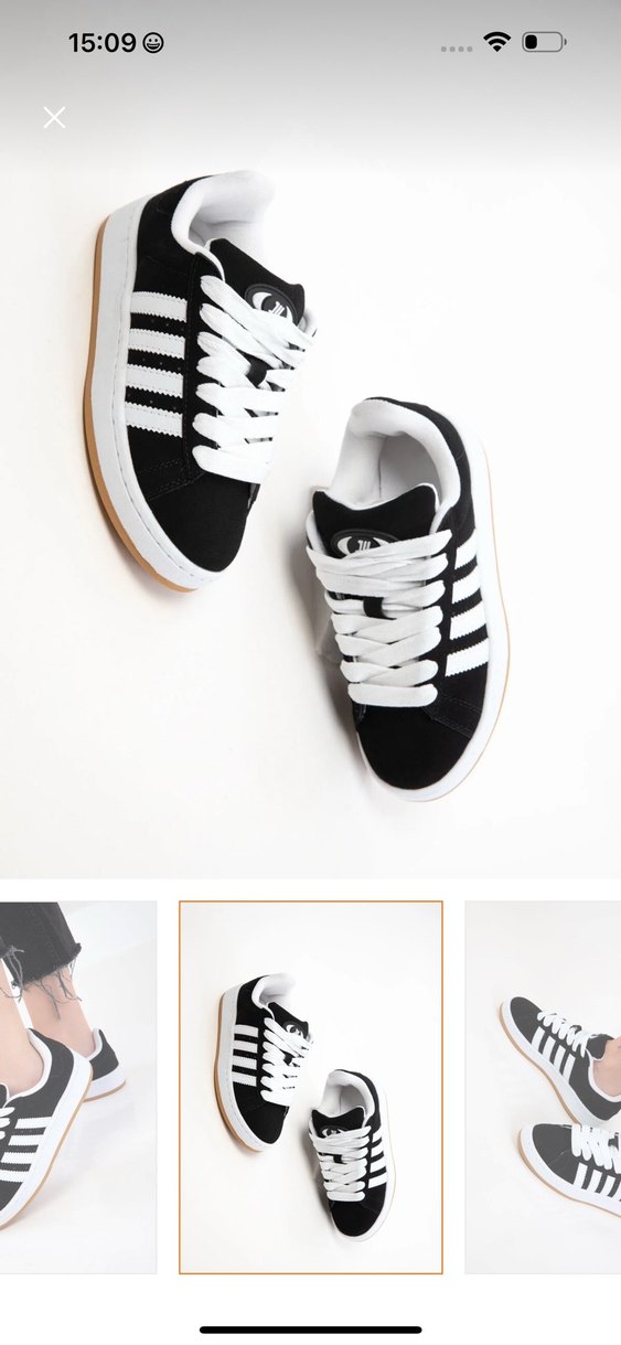 Siyah Beyaz Bağcıklı Spor Ayakkabı - Görsel 2