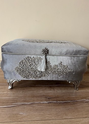 Gri Kadife Makyaj Düzenleyici Kutusu - Görsel 2