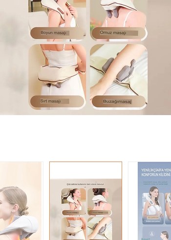 Beyaz Masaj aleti - Boyun ve Omuz Rahatlatıcı - Görsel 3