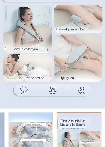 Beyaz Masaj aleti - Boyun ve Omuz Rahatlatıcı - Görsel 2