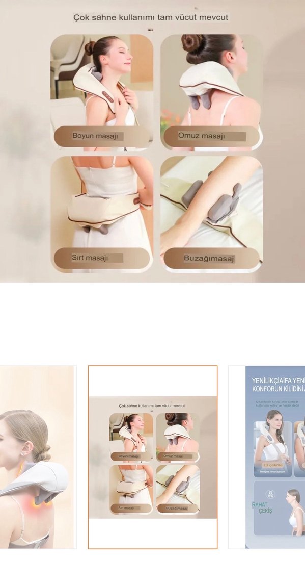 Beyaz Masaj aleti - Boyun ve Omuz Rahatlatıcı - Görsel 3