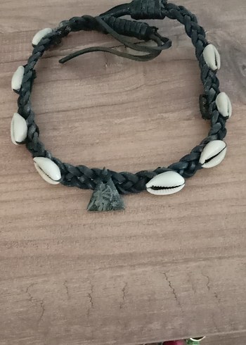 Bohem Siyah Örgülü Erkek deri Kolye