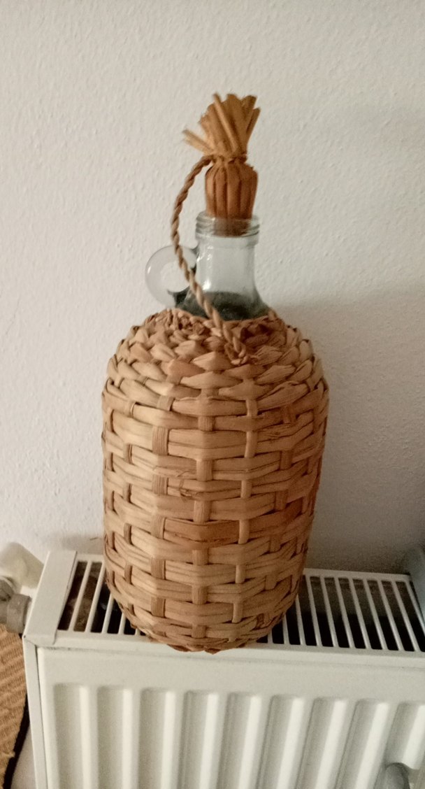 Hasır Kaplı Cam şişe - Görsel 2