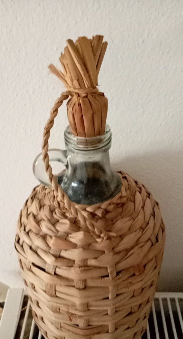 Hasır Kaplı Cam şişe - Görsel 3