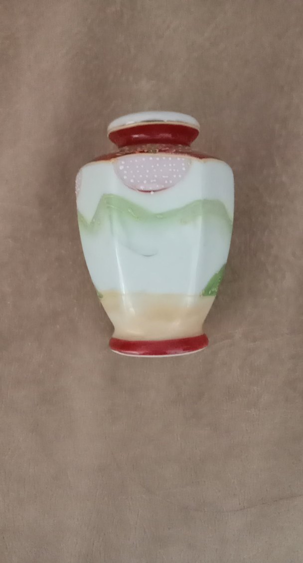 Renkli Japon Figürlü porselen Vazo - Görsel 2