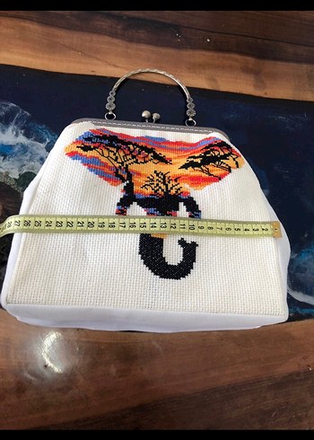 Nakışlı Boncuklu Bohem Kadın Çanta - Görsel 3