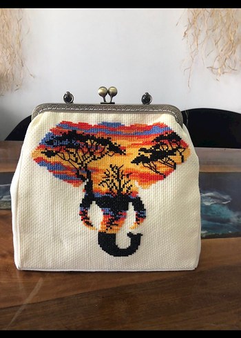 Nakışlı Boncuklu Bohem Kadın Çanta - Görsel 2