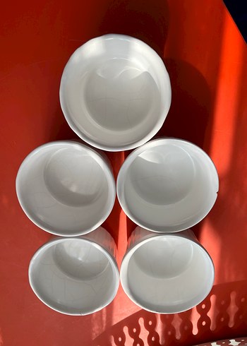 Beyaz Seramik Yemek Kapları Seti - Görsel 4