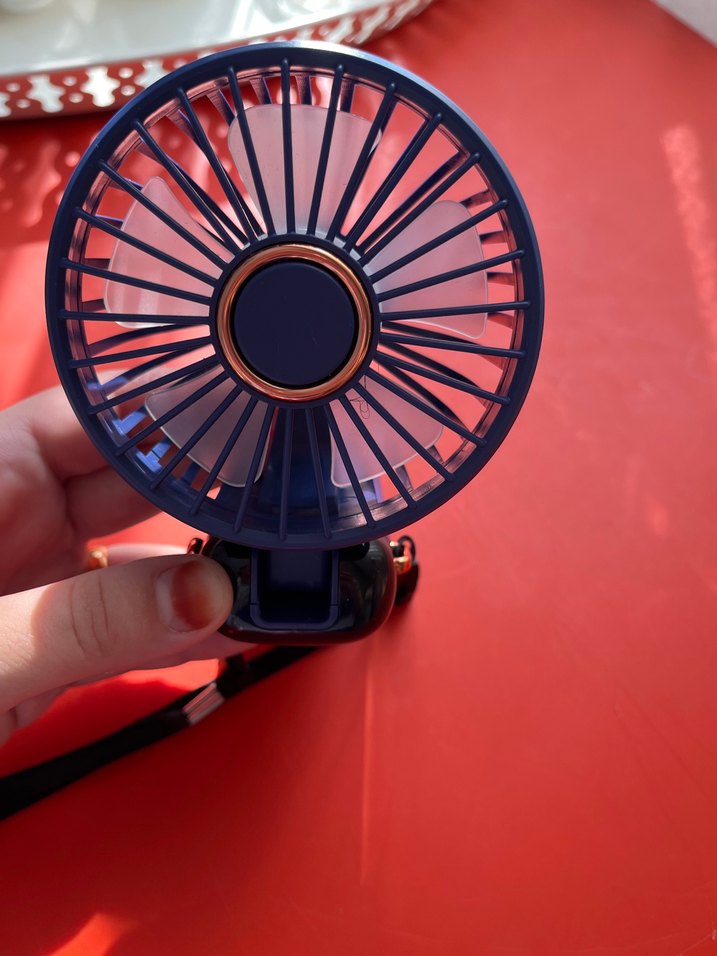 Mavi Taşınabilir Mini Vantilatör - Görsel 3