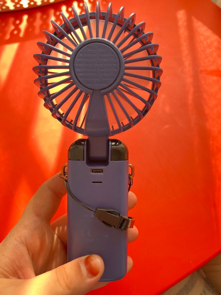 Mavi Taşınabilir Mini Vantilatör - Görsel 2