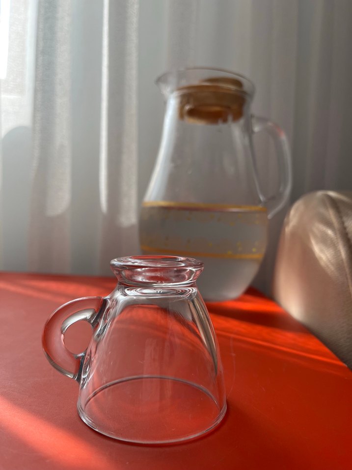 Şeffaf Kulplu Cam Fincan - Görsel 4