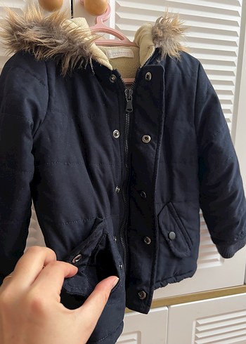 Kapüşonlu Kürklü Erkek Çocuk Kaban - Görsel 2