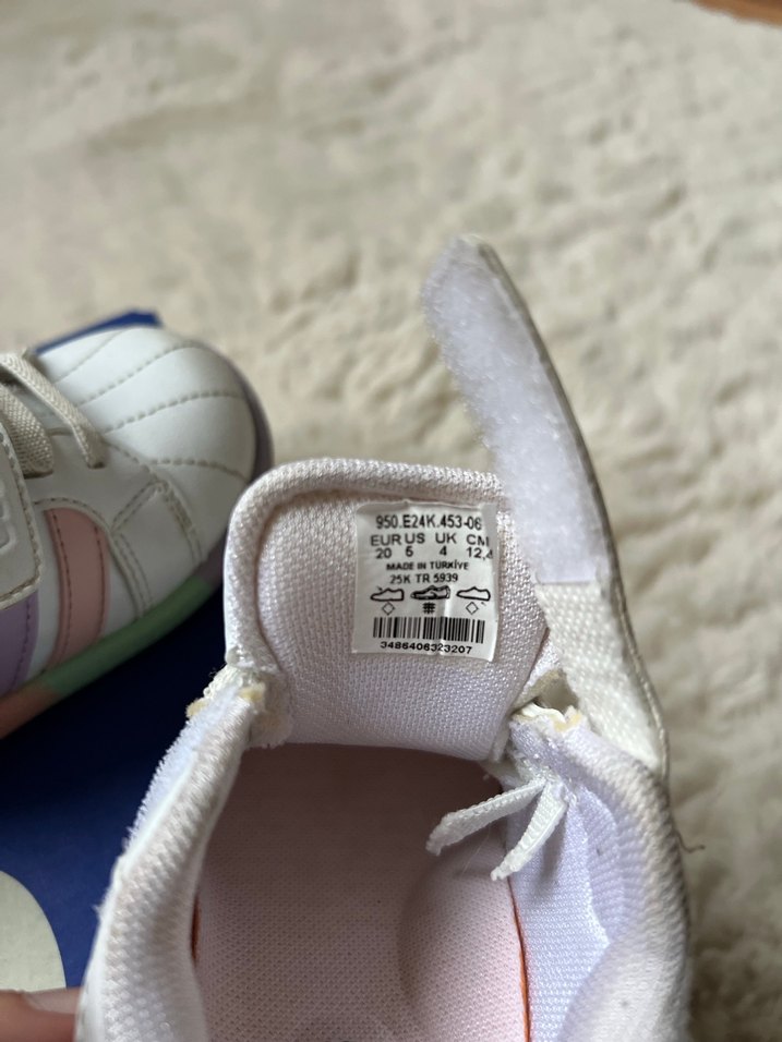 Kız Çocuk Beyaz Cırtlı Spor Ayakkabı - Görsel 3