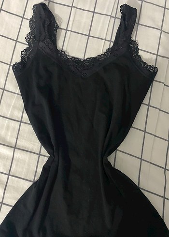 Dantel Detaylı Siyah V Yaka Kadın Body - Görsel 3