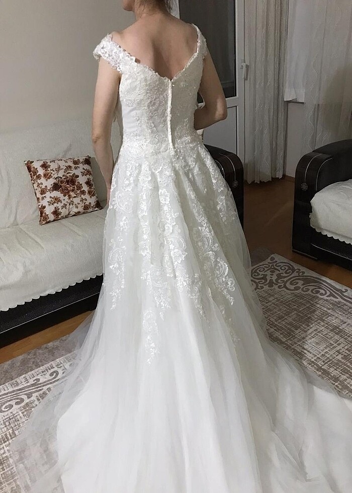Acil satılık Oleg cassini helen model gelinlik - Görsel 3