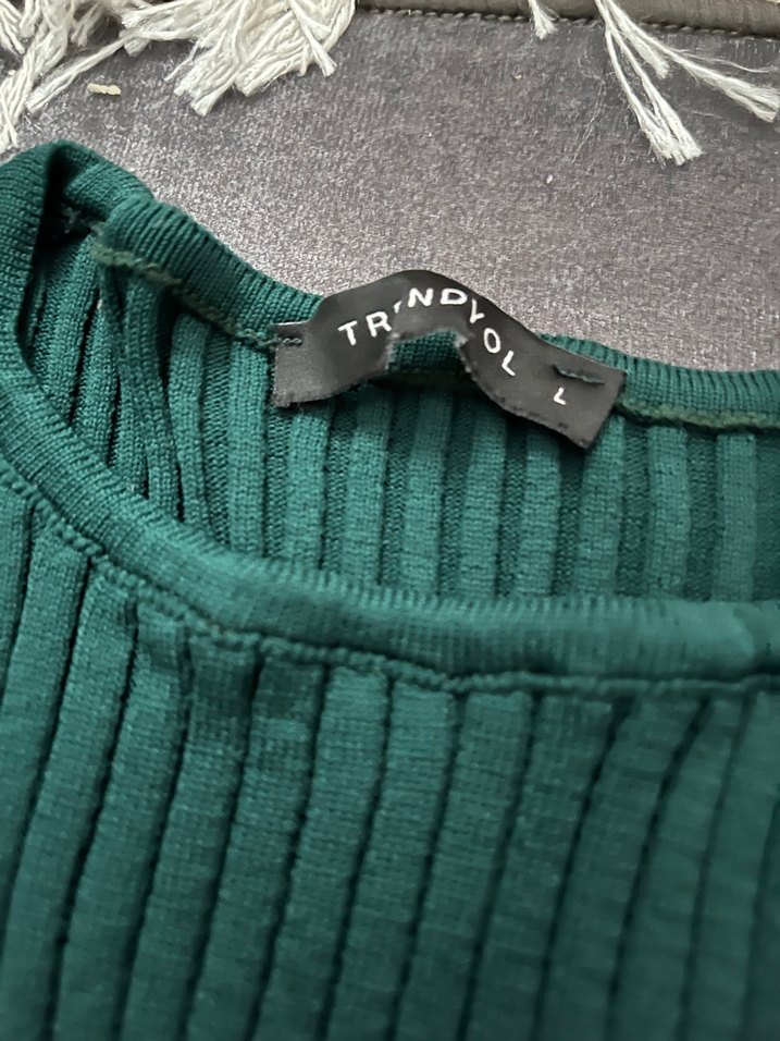 Uzun Kollu Yeşil Triko takım - Görsel 4