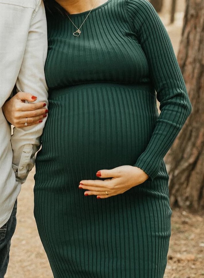 Uzun Kollu Yeşil Triko takım - Görsel 5