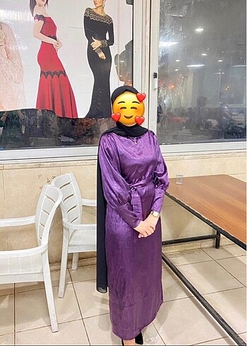 Diğer Mor saten abiye