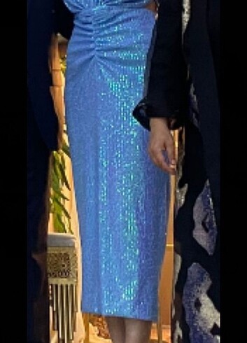 Mavi abiye elbise 