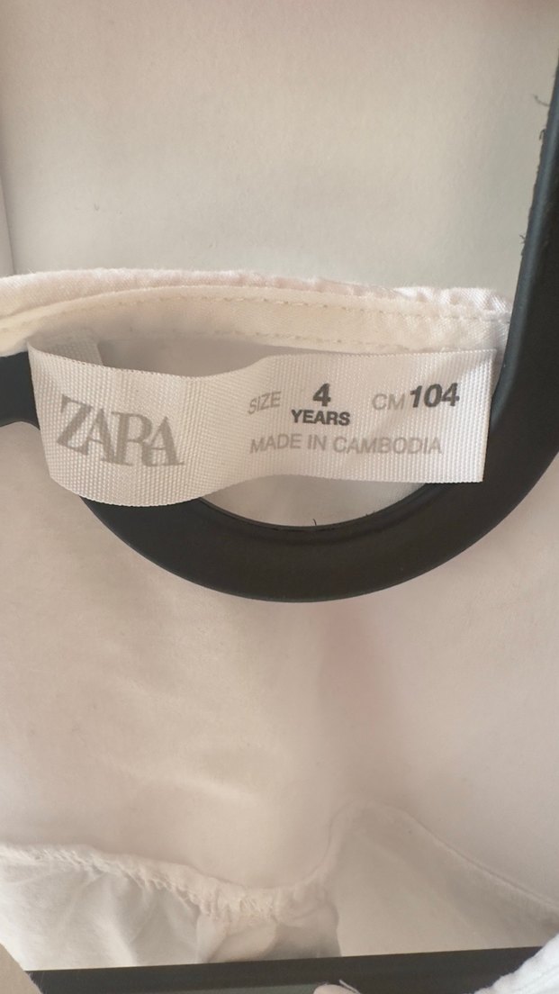 Kız Çocuk Beyaz Pamuklu Fırfırlı Gömlek - Görsel 4