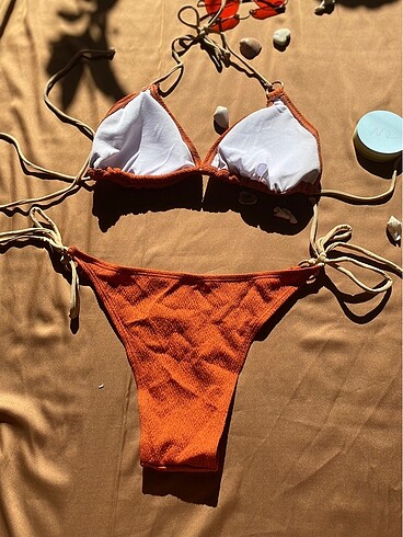 s Beden turuncu Renk shein bikini
