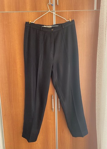 Siyah Kadın İnce Kaşe Kumaş Pantolon
