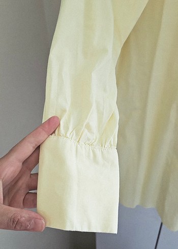 LC Waikiki Sarı Düğmeli Keten Gömlek