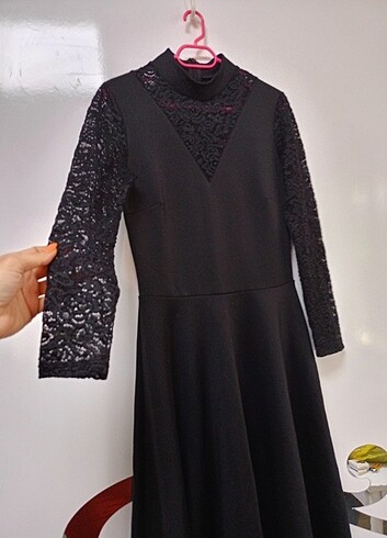 Dantelli elbise - Görsel 4