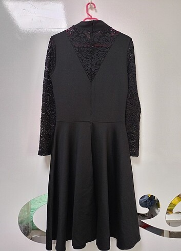 Dantelli elbise - Görsel 5