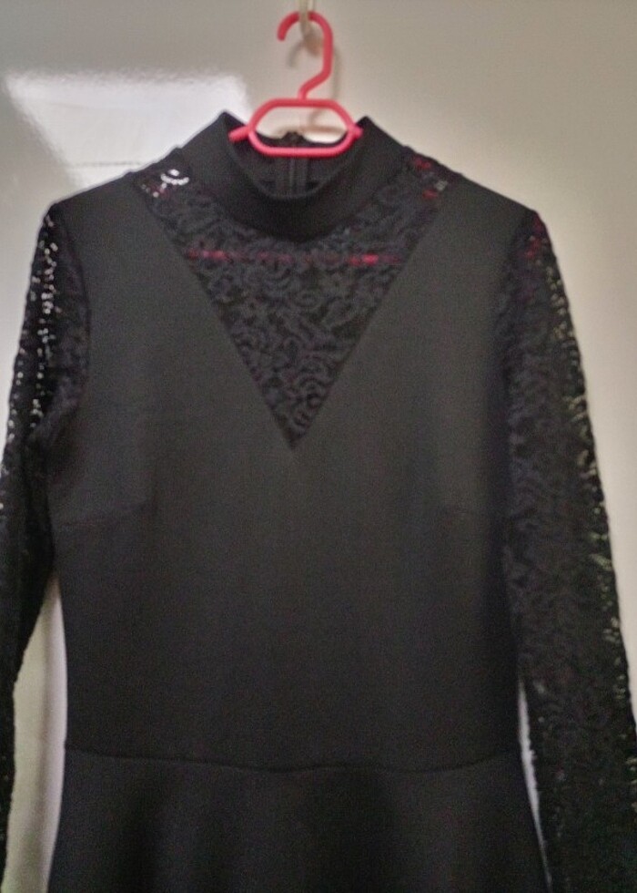 Dantelli elbise - Görsel 3