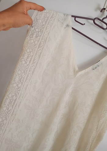 Püsküllü Beyaz Bohem Mini pareo - Görsel 5