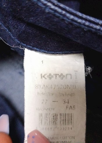 27 Beden mavi Renk Renkli Bağcıklı Kadın Denim İspanyol Paça Jean