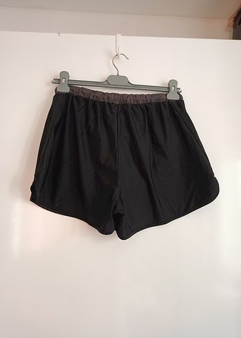 l Beden siyah Renk Gri Loose Fit Mini Spor Şort