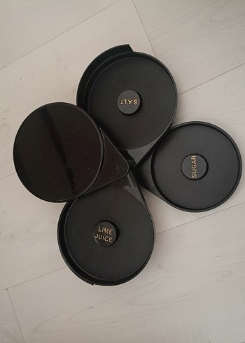 Beden Renk Siyah Çok Bölmeli Makyaj Organizer tekila tepsisi