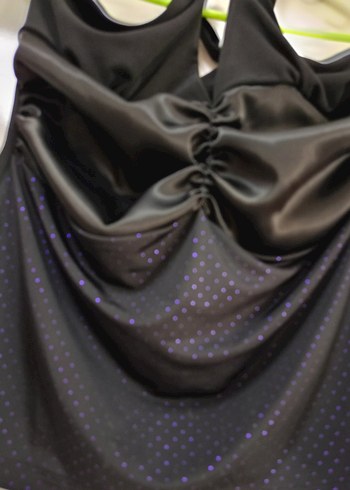 Siyah Drapeli Straplez Mini Atlet - Görsel 2