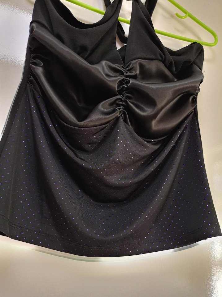 Siyah Drapeli Straplez Mini Atlet - Görsel 4