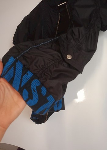 Siyah Fermuarlı Kısa Kollu Street Wear Ceket - Görsel 5