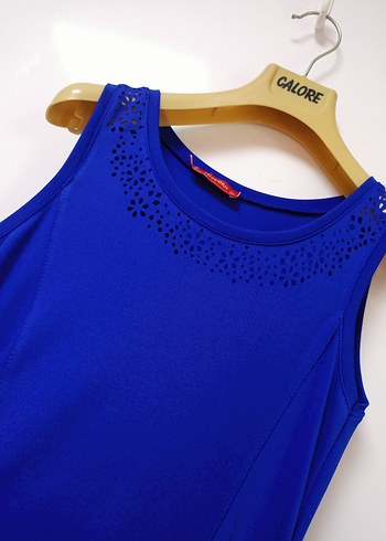 Lacivert kısa Elbise - Görsel 3