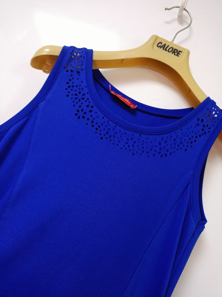 Lacivert kısa Elbise - Görsel 3