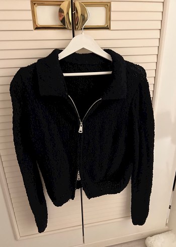 Lacivert Fermuarlı Uzun Kollu Midi Kadın Ceket - Görsel 5