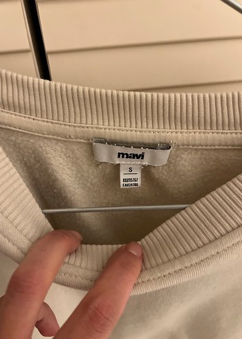 Bej Kadın Uzun Kollu Basic Sweatshirt - Görsel 2