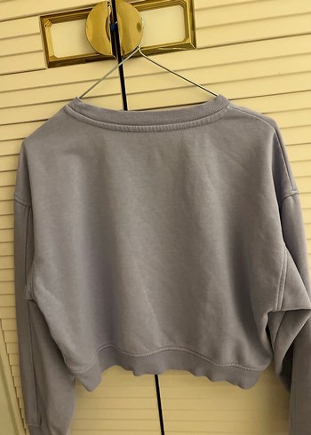 Lila Kadın Bisiklet Yaka Sweatshirt - Görsel 4