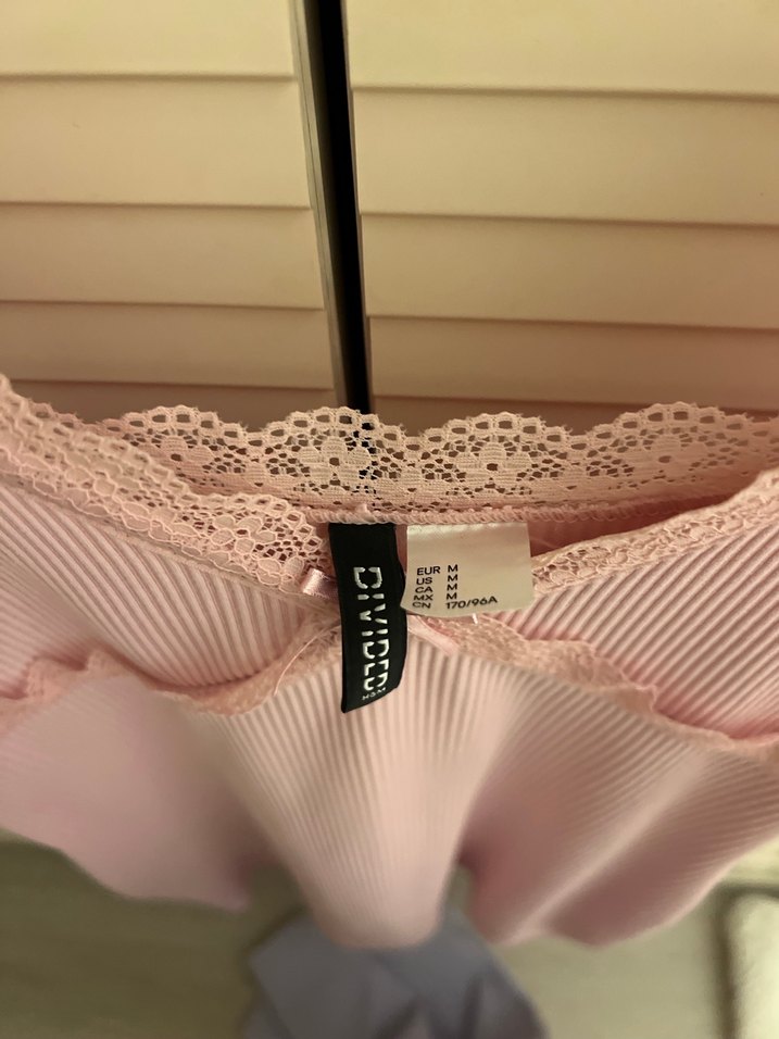 Pembe İnce Askılı Midi Kadın Gecelik - Görsel 2